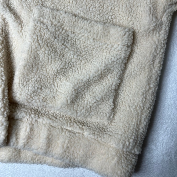I Am Gia Beige The Pixie Sherpa Slouchy Teddy Jacket Cozy Trendy It Girl sz L - Picture 8 of 11